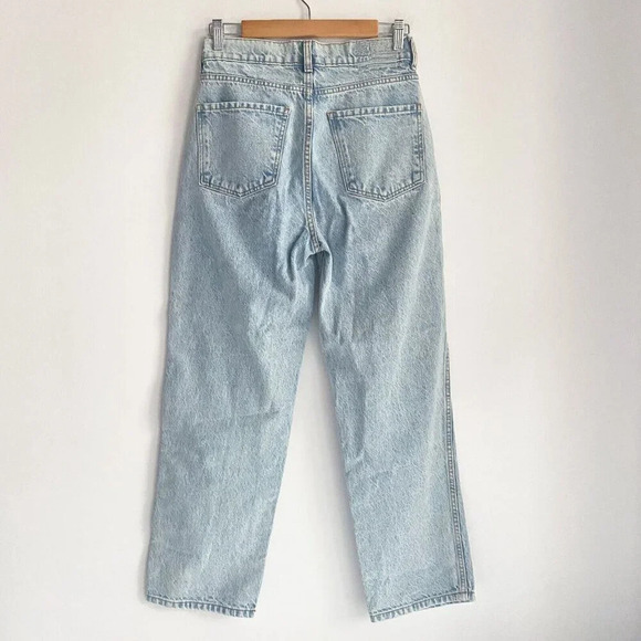 Revice Light Wash Blue Straighr leg Asymmetrical Waist Jeans 28 - Picture 4 of 6